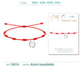 Pulsera 7 Nudos con letra F color Plateado cotigo