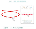 Pulsera 7 Nudos con letra N color Plateado cotigo