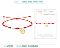 Pulsera 7 Nudos con letra P color Dorado cotigo