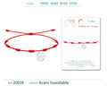 Pulsera 7 Nudos con letra R color Plateado cotigo