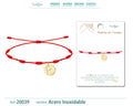 Pulsera 7 Nudos con letra R color Dorado cotigo