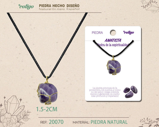 Colgante piedra natural- Amatista