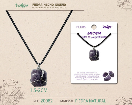 Colgante piedra natural- Amatista