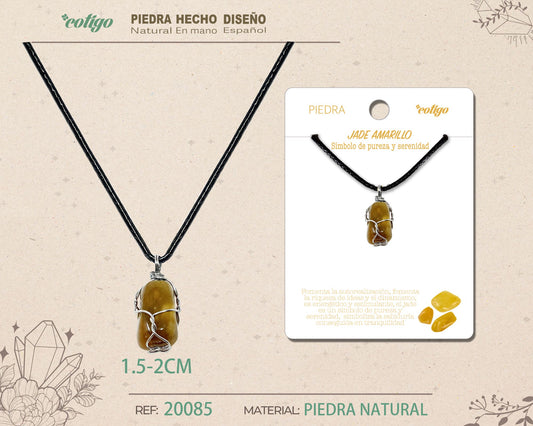 Colgante piedra natural- Jaspe amarilla