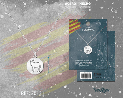 Colgante El Burro Catalán Acero Plateado
