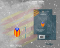 Colgante Bandera Cataluña Acero Plateado - cotigo