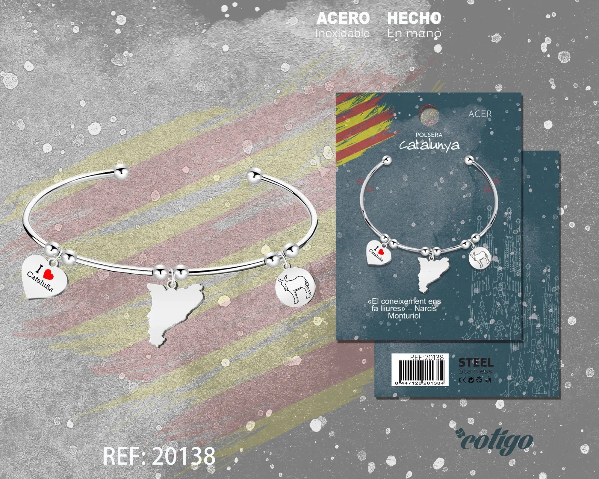 Brazalete Cataluña Acero plateado - cotigo