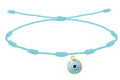 Pulsera de 7 Nudos Azul Celeste con Colgante Ojo Turco cotigo