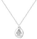 Collar con medalla de la Virgen de los Remedios en acero inoxidable plateado colgante religioso grabado