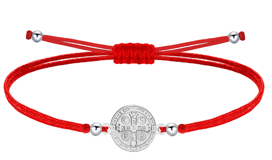 Pulseira Fio Encerado Vermelho-SanBenito Dourado