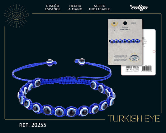 Pulsera ojo turco con Hilo trenzado