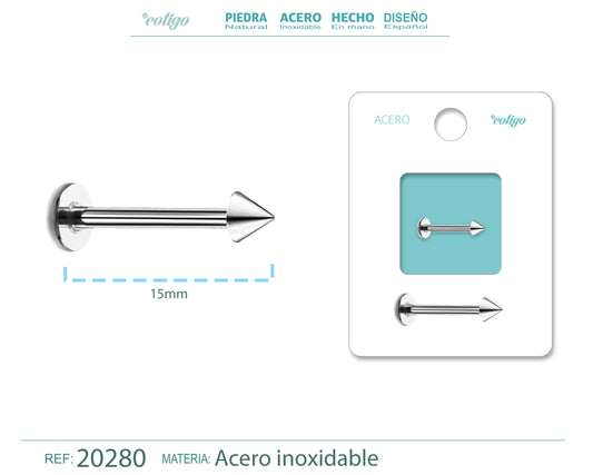 pirercing Acero Plateado