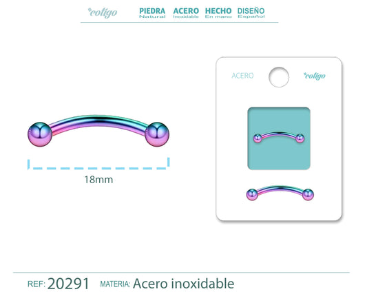 pirercing Acero Multicolor