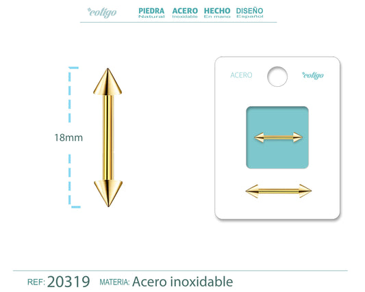 pirercing Acero Dorado