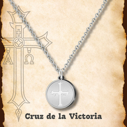 Collar Cruz Caravaca Acero Inoxidable, Cruz de la Victoria, Cruz Tau, Cruz Egipcia, Cruz de Santiago