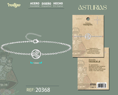 Pulsera el Trisquel Acero Plateado