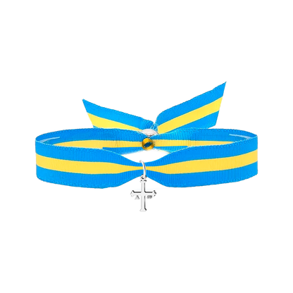 PULSERA CON CURZ DE LA VICTORIA ACERO PLATEADO