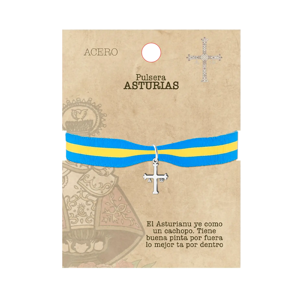 PULSERA CON CRUZ DE LA VICTORIA ACERO PLATEADO - cotigo