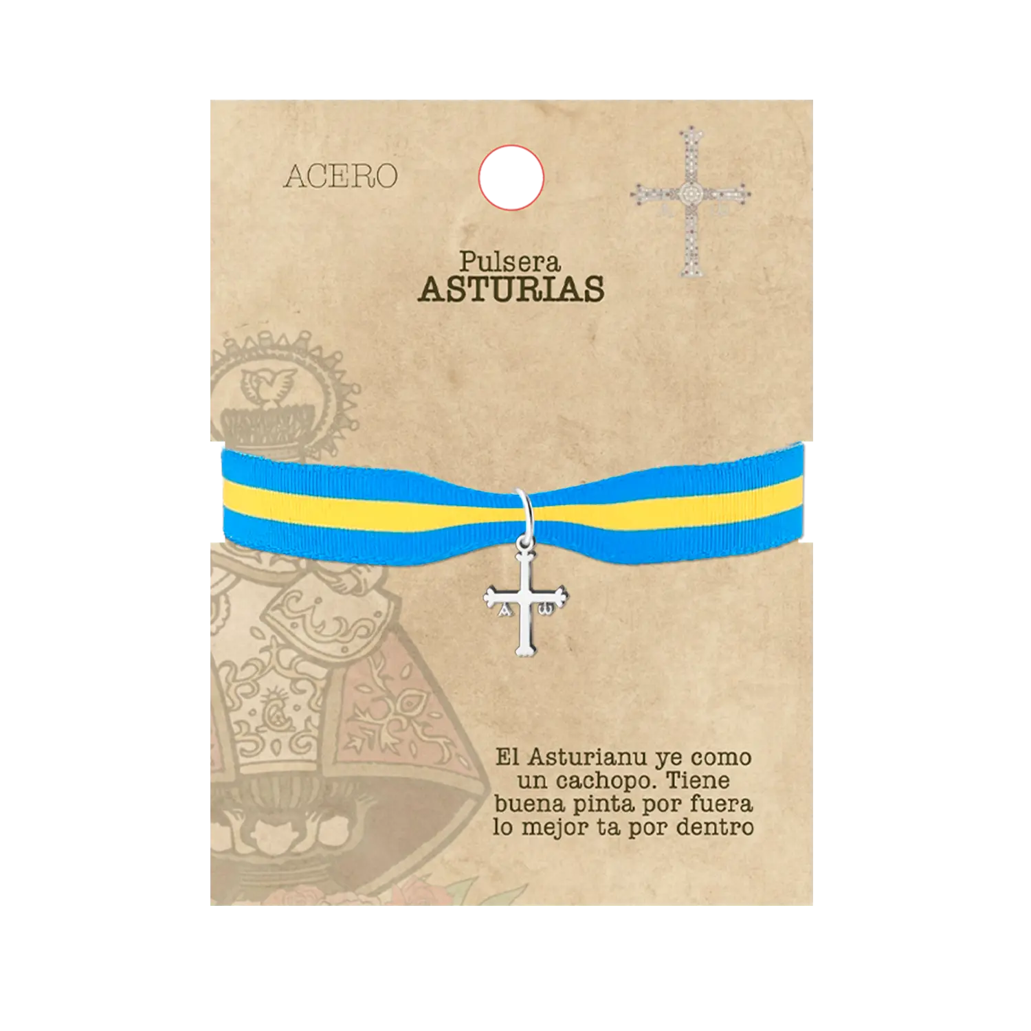 PULSERA CON CRUZ DE LA VICTORIA ACERO PLATEADO - cotigo