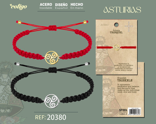 Pulsera Hilo destino con Trisquel Acero P YD