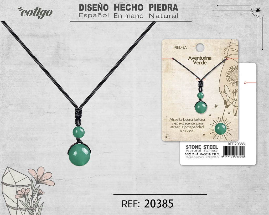 Colgante de Aventurina verde de bola 14mm - cotigo