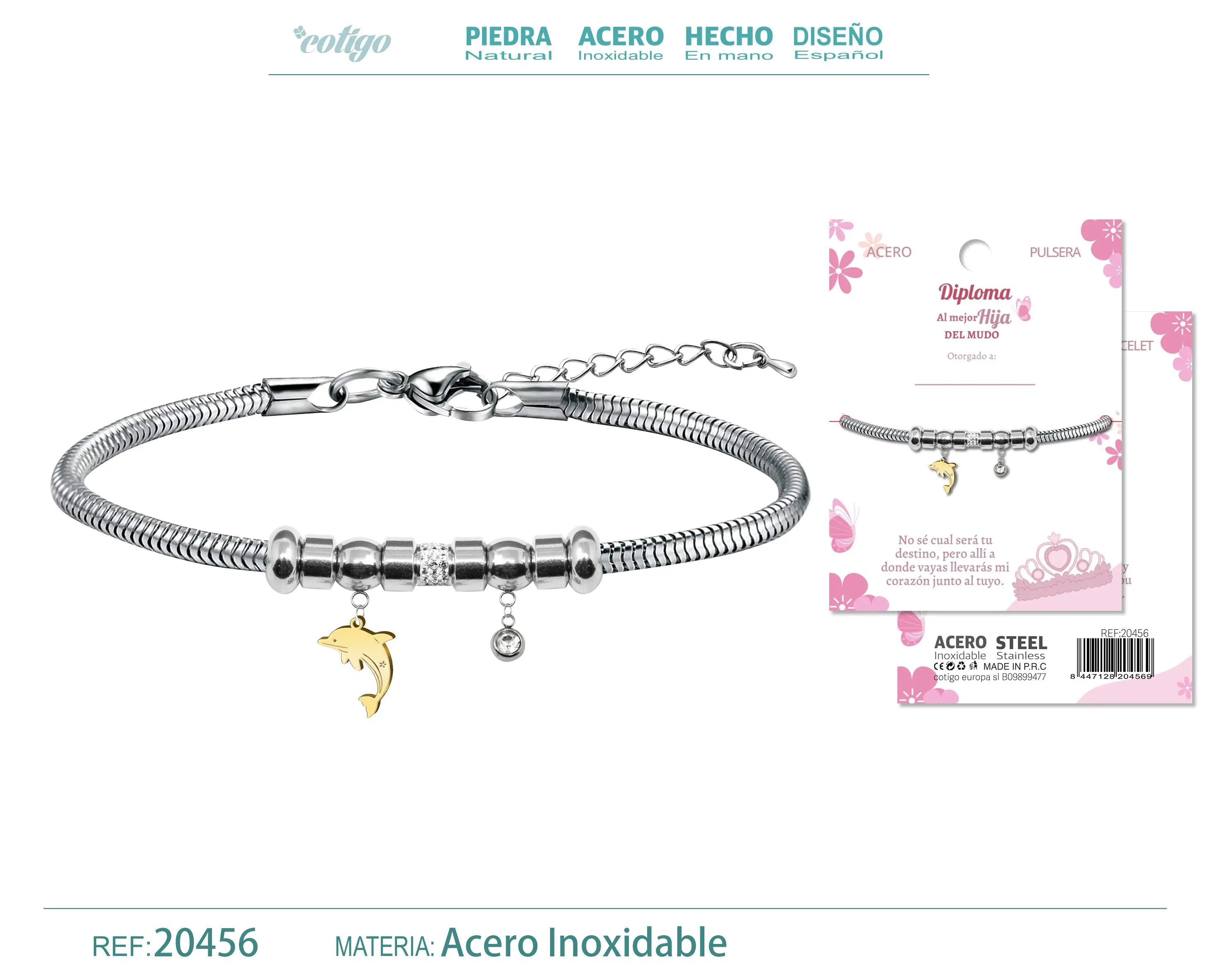 Pulsera de Diploma Acero para Mejor Hija - cotigo