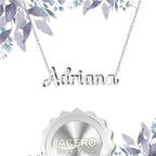 Collar Edición Nombre "adriana" - Acero Tono Plateado textura