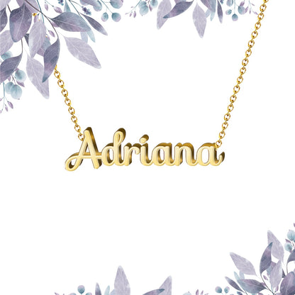 Collar Nombre  Adriana Acero color Dorado