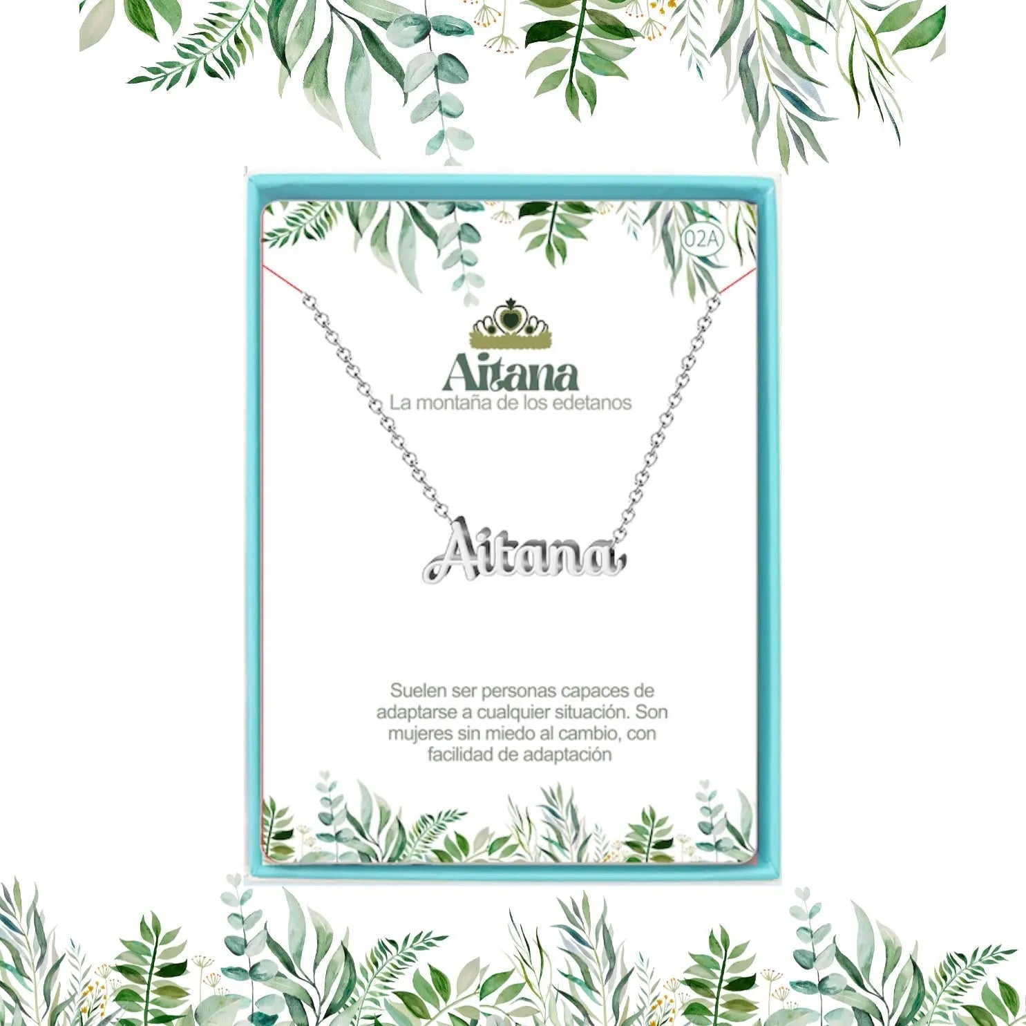 Collar Edición Nombre "aitana" - Acero Tono Plateado acabado