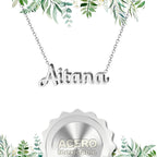 Collar Edición Nombre "aitana" - Acero Tono Plateado textura