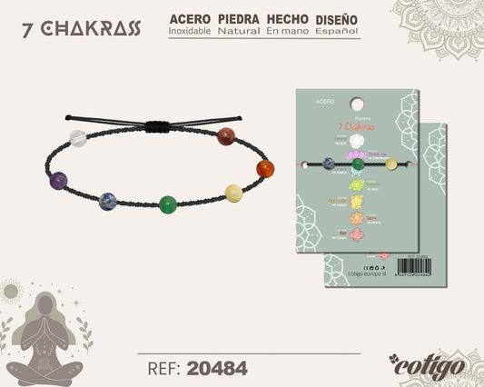 Pulsera 7 Chakras con piedra natural