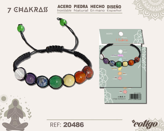 Pulsera 7 Chakras con piedra natural