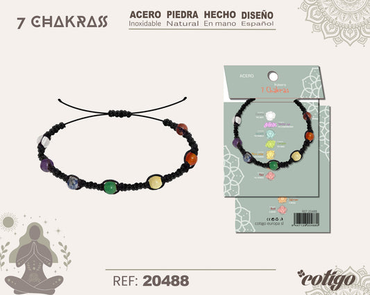 Pulsera 7 Chakras con piedra natural