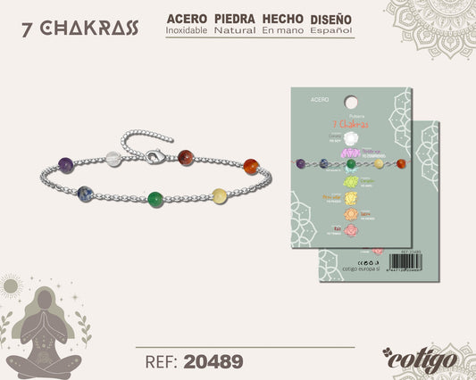Pulsera 7 Chakras con piedra natural