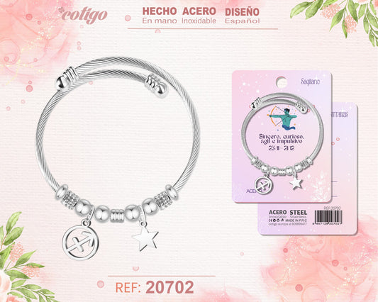 Brazalete Acero con ZodiacoSagitario