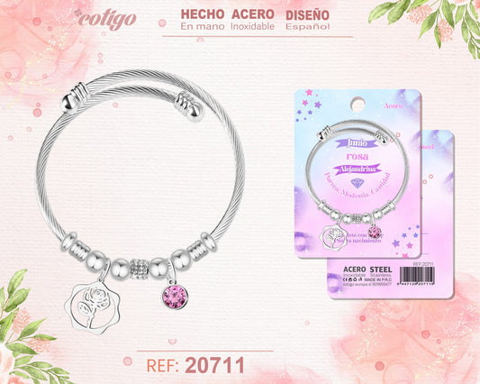 Brazalete Acero para Mes nacimiento Junio