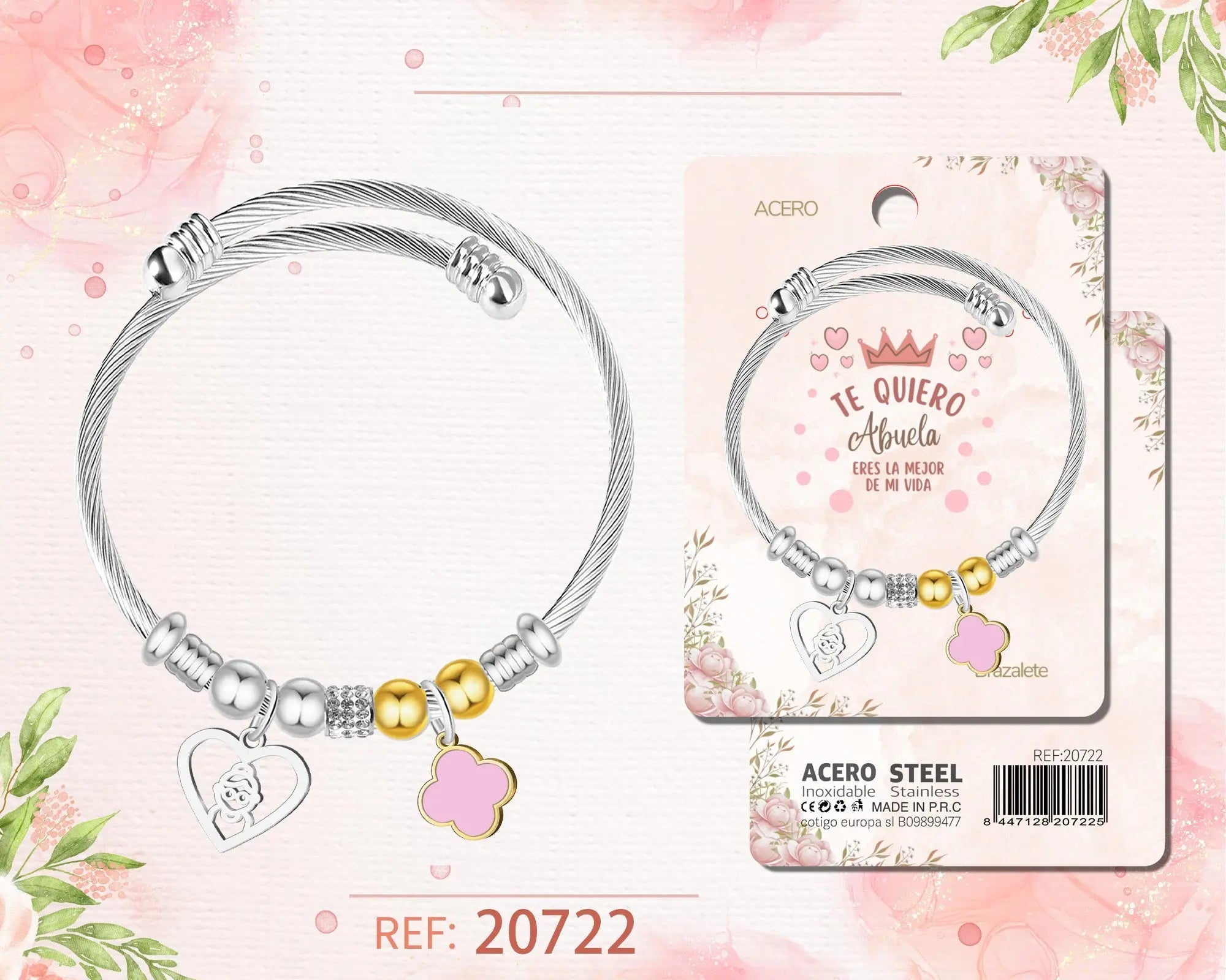 Brazalete Acero para Abuela cotigo
