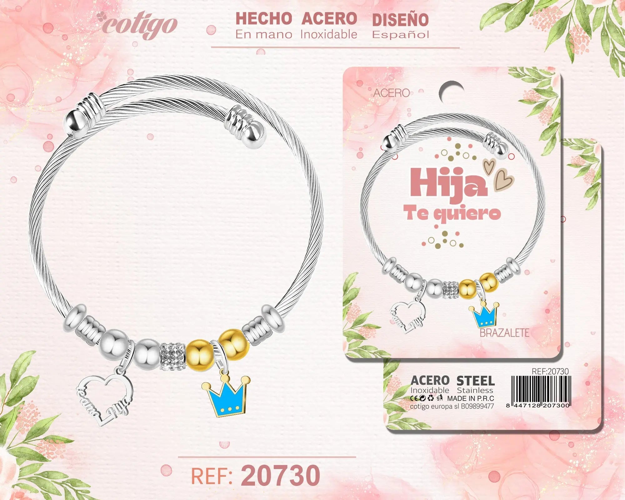 Brazalete Acero para Hija cotigo