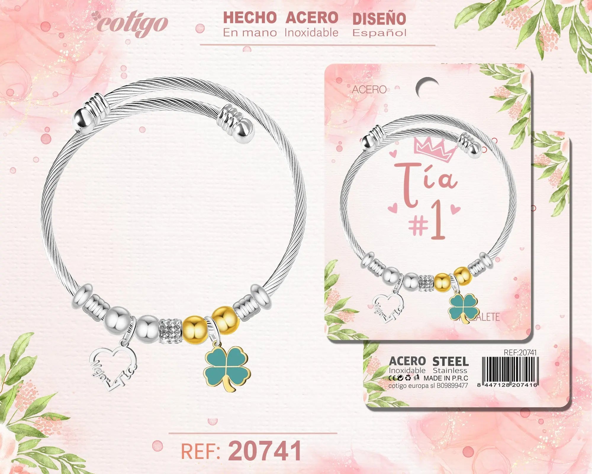 Brazalete Acero para Tia - cotigo