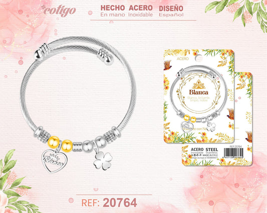Brazalerte Acero con Nombre:Blanca
