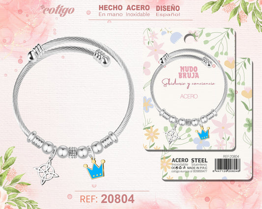 Brazalete Acero con: Nudo Bruja