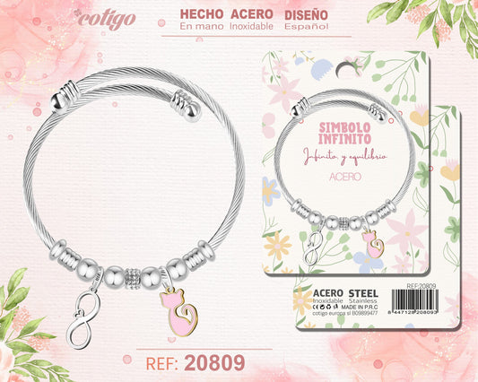 Brazalete Acero con: Simbolo Infinito
