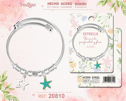 Brazalete Acero con: Esrella