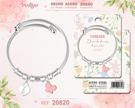 Brazalete Acero con: Candado