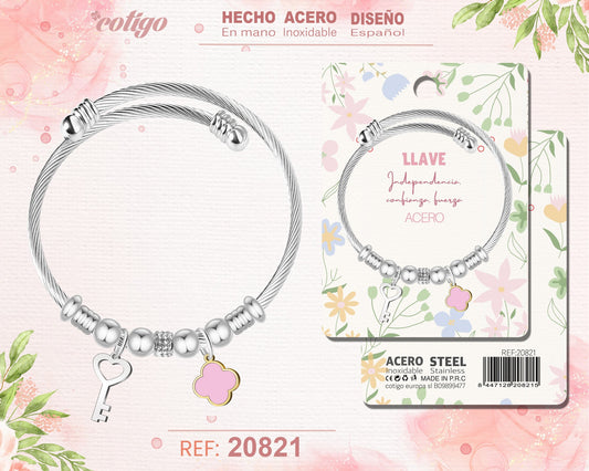Brazalete Acero con: llave