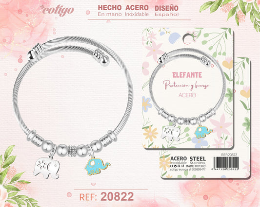 Brazalete Acero con: Elefante