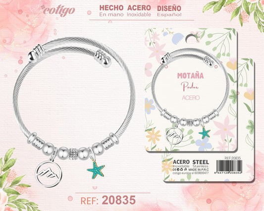 Brazalete Acero con: Monta?a