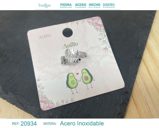 Anillo para Novia Acero color Plateado