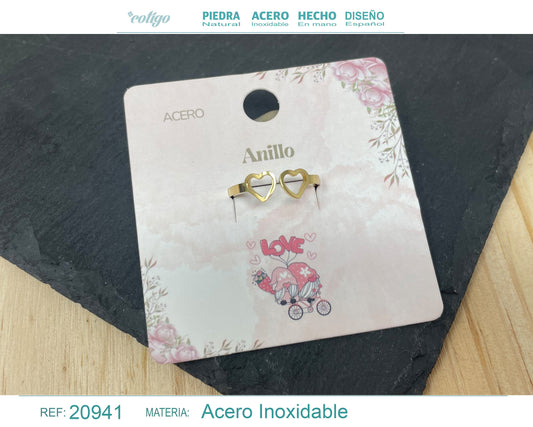 Anillo para Amor Acero color Dorado