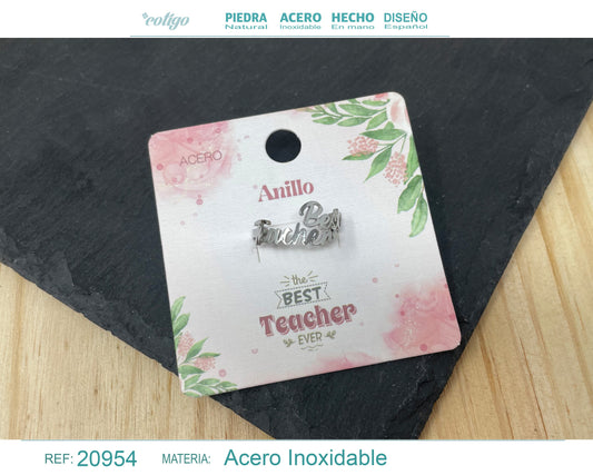 Anillo para Hermana Acero color Plateado